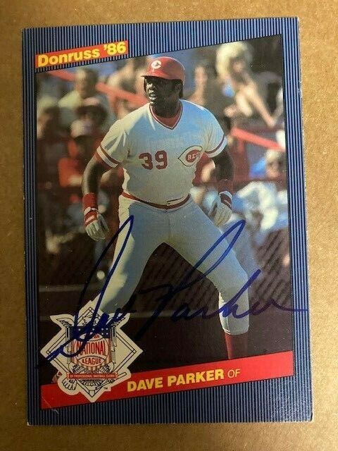 DAVE PARKER Signed 1986 DonRuss 5x3 1/2 Jumbo Card JSA Sticker**