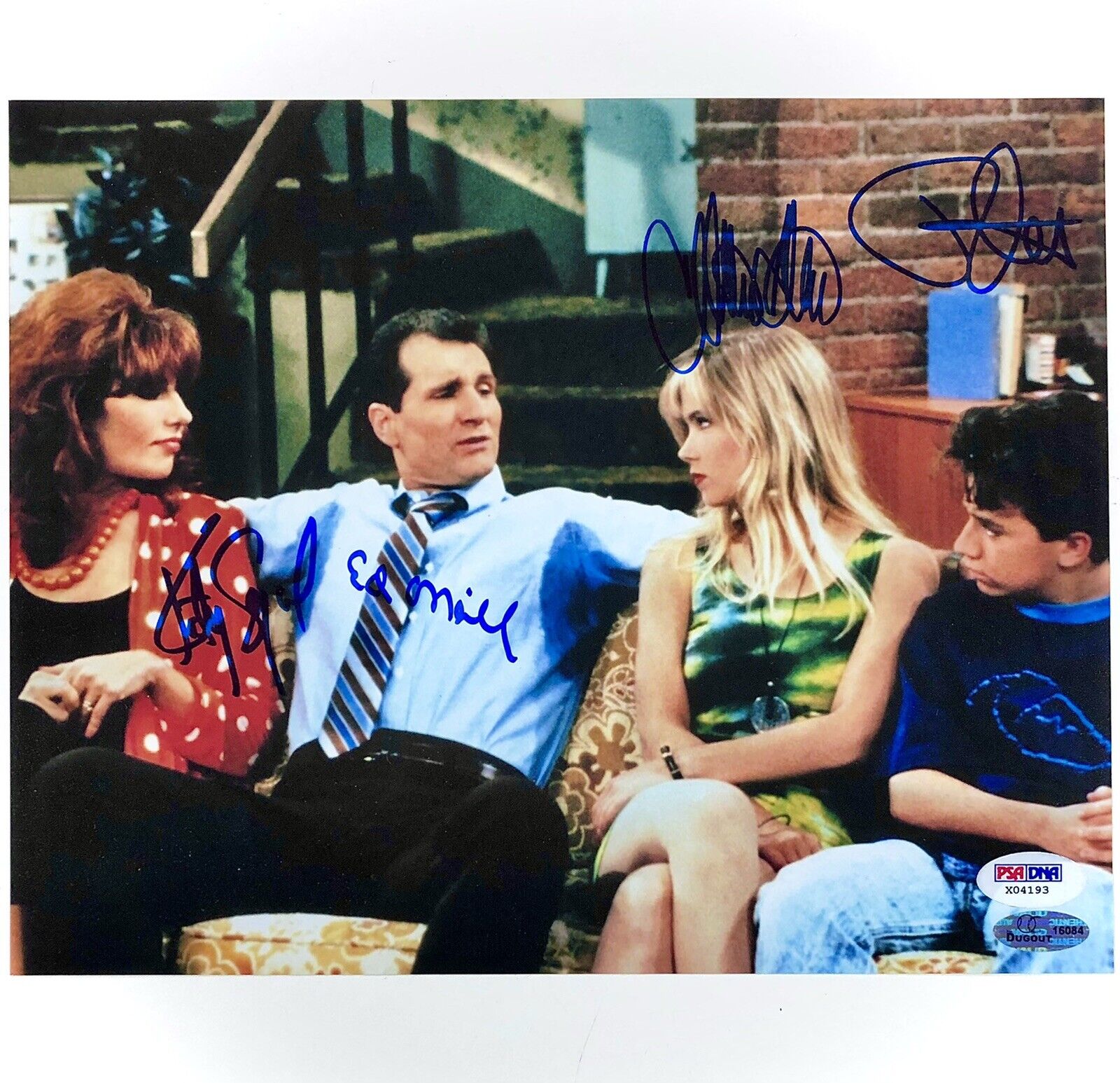 Married With Children cast signed 8x10 Photo Poster painting O'Neill Sagal Applegate PSA/DNA COA