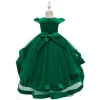 Kids Girl Cake Tutu Flower Dress Children Party Wedding Formal Dress 3-12T - honeylives
