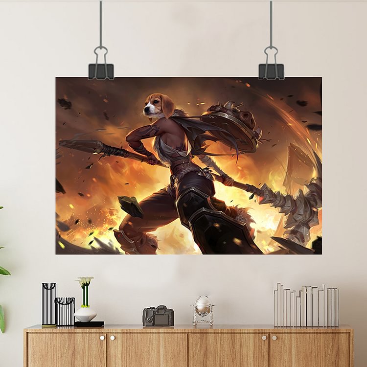 Blonde Fighter Legends of Runeterra Custom Poster/Canvas/Scroll Painting/Magnetic Painting