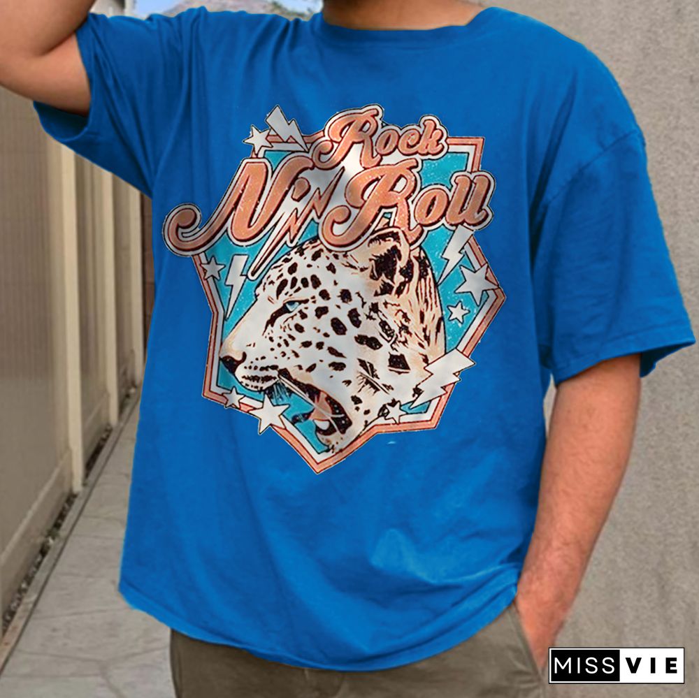 Retro Leopard Logo Oversized T-Shirt