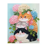 Hydrangea Cats - Pearls Painting