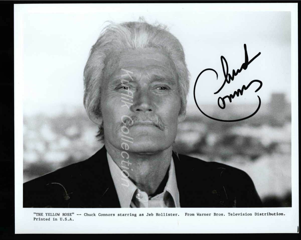 Chuck Connors - Signed Vintage Celebrity Autograph Photo Poster painting - Rifle Man