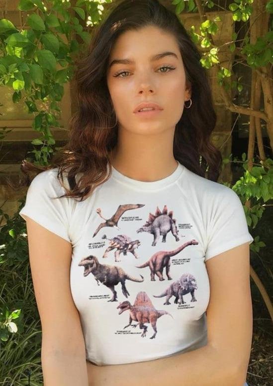 My Wonderland Crop Graphic Tee White August Lemonade August Lemonade