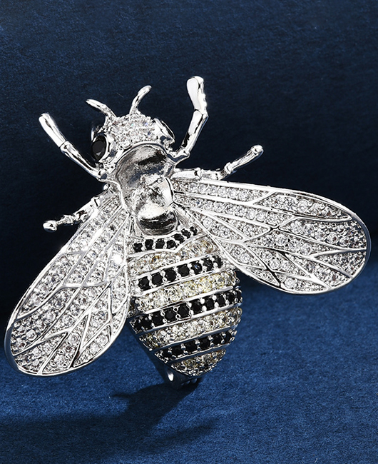 Wedding Rhinestone Bee Shaped Decorative Brooch