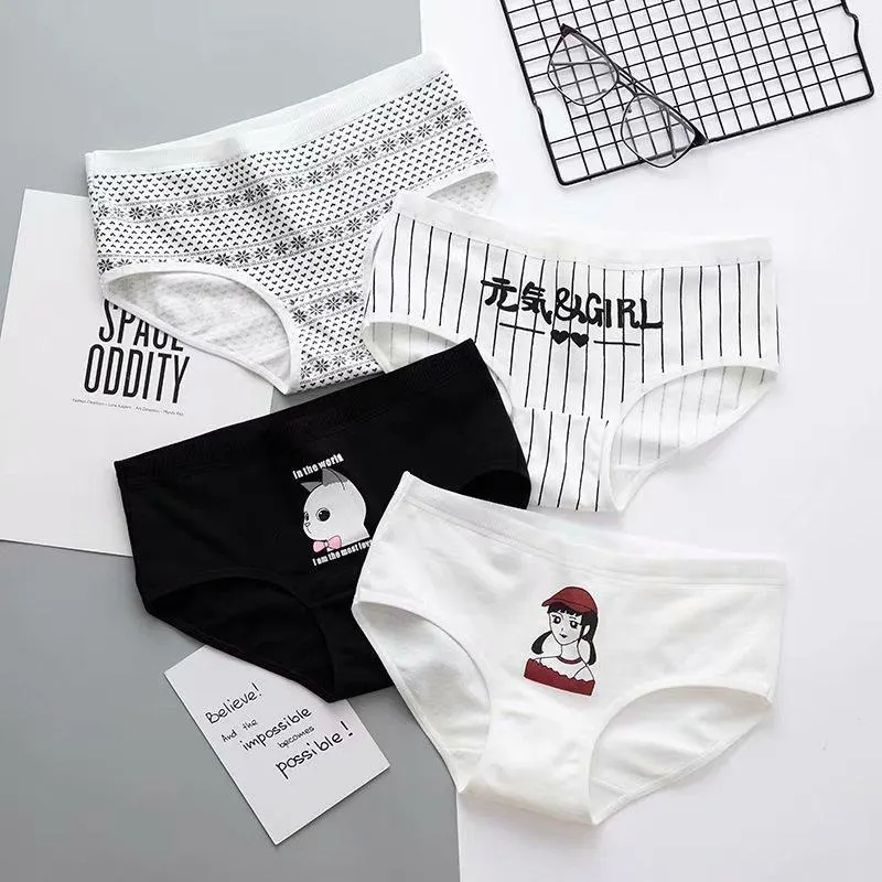 New 5pcs Teenage Flamingos Underpants Young Girl Briefs Comfortable Cotton Panties Kids Underwear