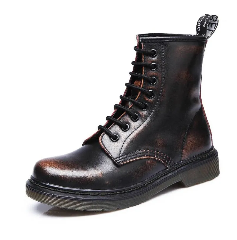 2021 Boots Women Genuine Leather Shoes For Winter Boots Shoes Woman Casual Autumn Genuine Leather Botas Mujer Female Ankle Boots