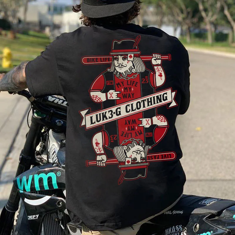 LUK3-G CLOTHING Poker K Print Men's T-shirt