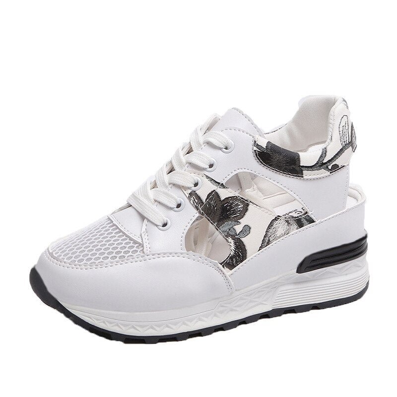 Breathable Mesh Women Casual Shoes Vulcanize Female Fashion Sneakers Lace Up Soft High Leisure Footwears