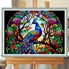 Diamond Painting-DIY Full Round Drill Stained Glass Peacock