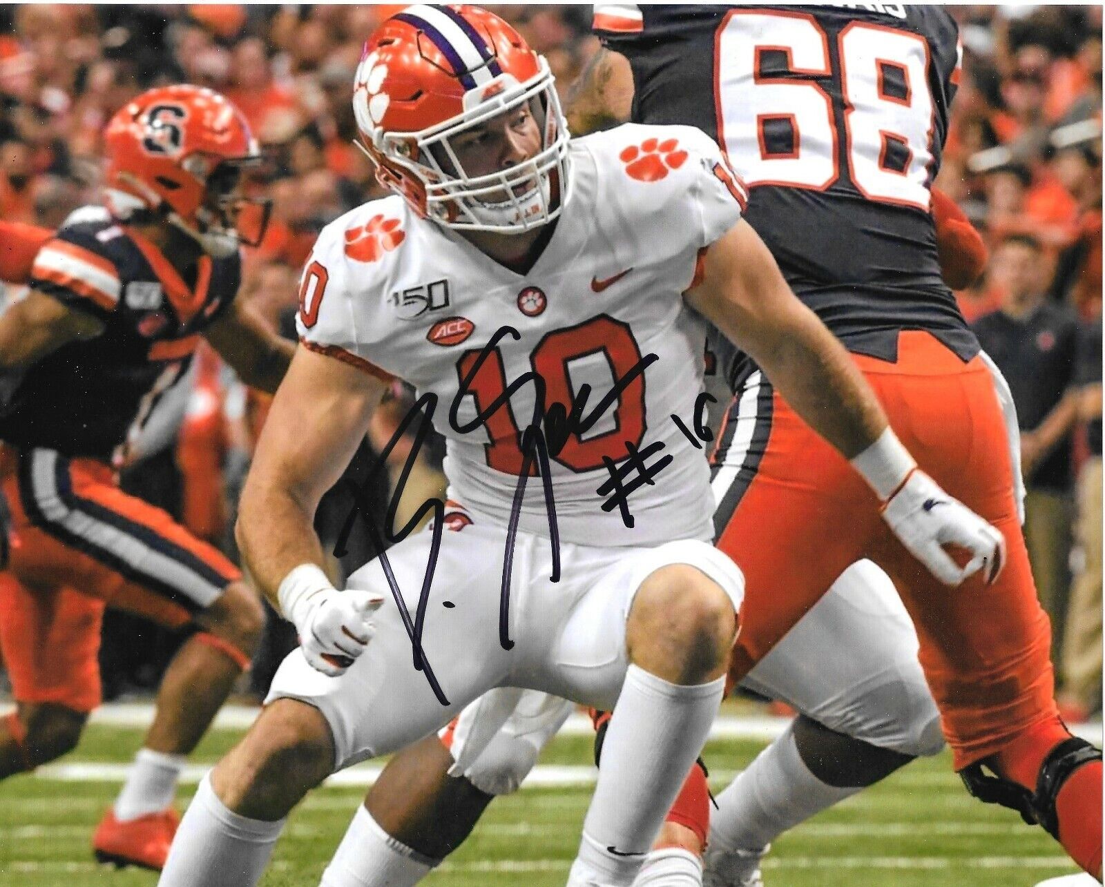 BAYLON SPECTOR HAND SIGNED CLEMSON TIGERS 8X10 Photo Poster painting W/COA