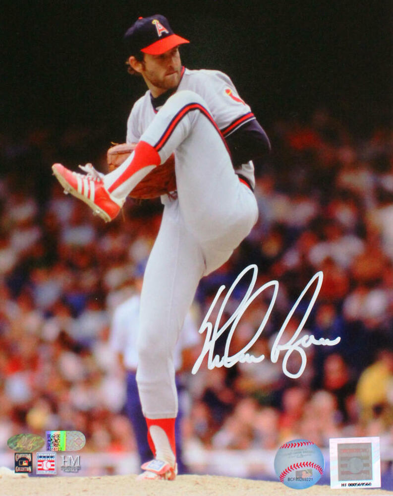 Nolan Ryan Autographed California Angels 8x10 HM Photo Poster painting Wind Up- AIV Hologram