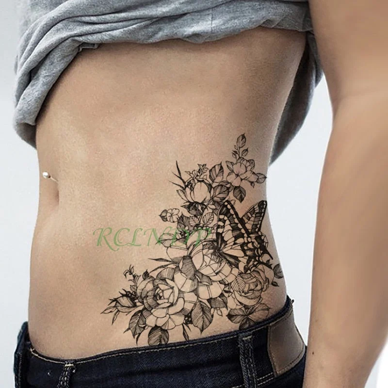 Waterproof Temporary Tattoo Sticker sexy on body back big crown tatto stickers flash tatoo fake tattoos for women men