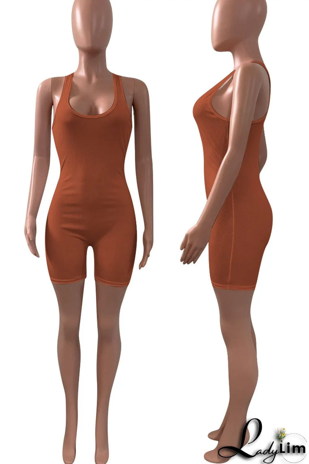 Black Casual Sportswear Solid Split Joint U Neck Regular Jumpsuits