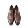 Mens Brown Casual Derby Dress Shoes