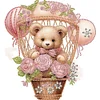 Flower Balloon Bear - Crystal Rhinestone Diamond Painting