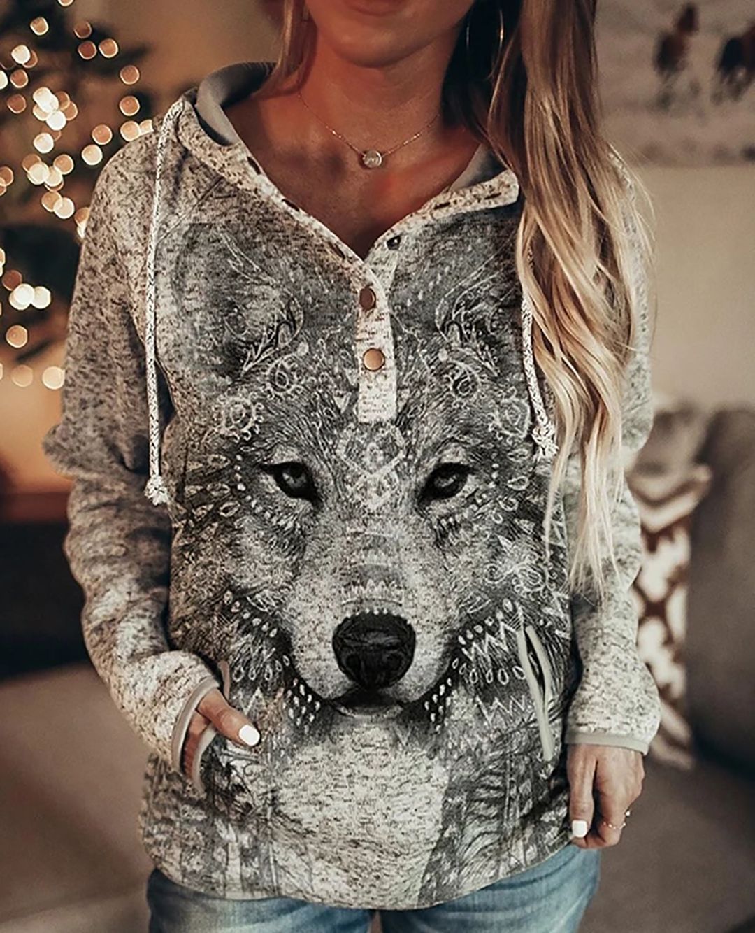 Women's Fashion Oversized Retro Loose Sweatshirt Hoodie