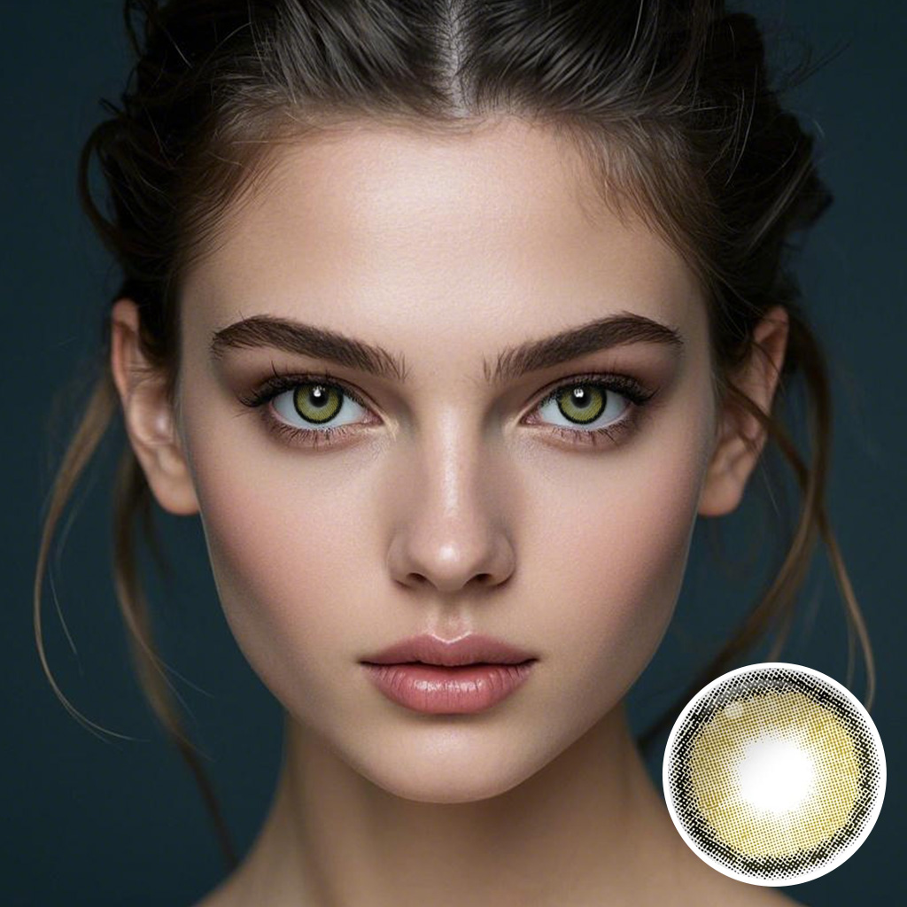 Roze Olive Green Contact Lenses