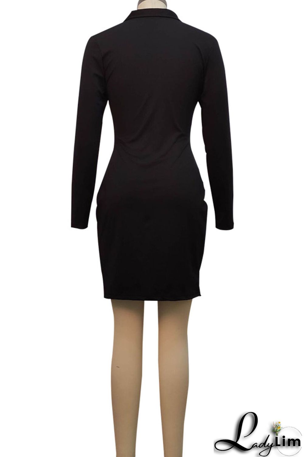 Pink Sexy Solid Split Joint Zipper Collar One Step Skirt Dresses