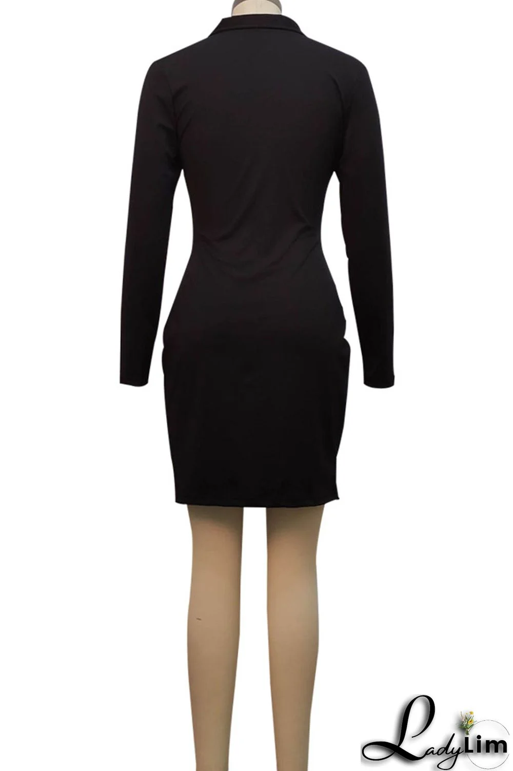 Pink Sexy Solid Split Joint Zipper Collar One Step Skirt Dresses