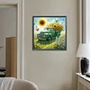 Diamond Painting-DIY Full Round Drill Sunflower Car