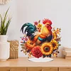 (US Only)Acrylic 2D Flat Chicken Sunflower DIY Table Top Diamond Painting Ornament Kits