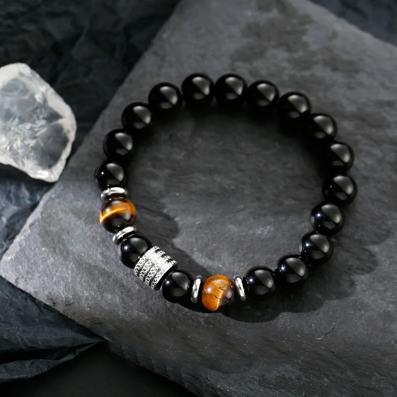 Men's obsidian bracelet
