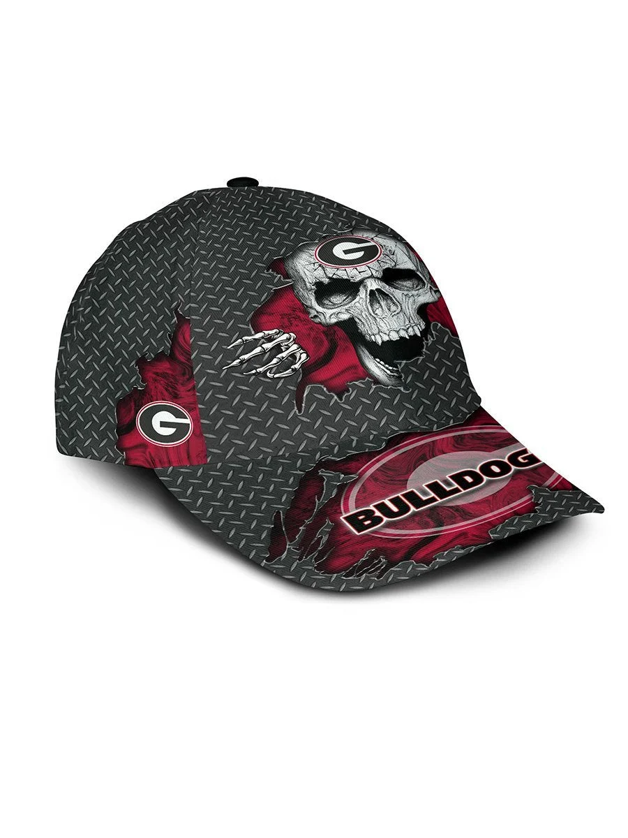 men's skull print hat