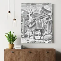 llama wearing - Dot Painting