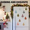 10PCS DIY Pearl Diamond Painting Christmas Fridge Magnets, Sparkling Rhinestone Refrigerator Magnet Craft Kit for Home Decor & Gifts