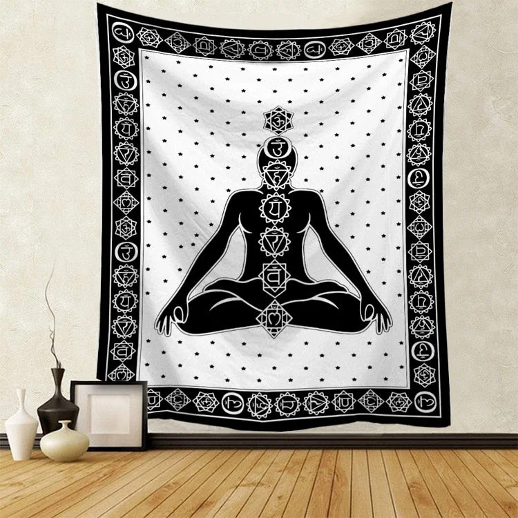 Hippie Void Sugar Skull Tapestry Mandala Wall Hanging Ouija Carpet Psychedelic Tapestry Yoga Boho Decor Blanket Wall Cloth