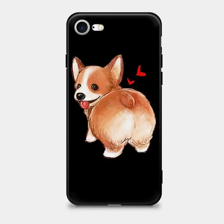 Black Kawaii Corgi Dog Phone Case SP1811830