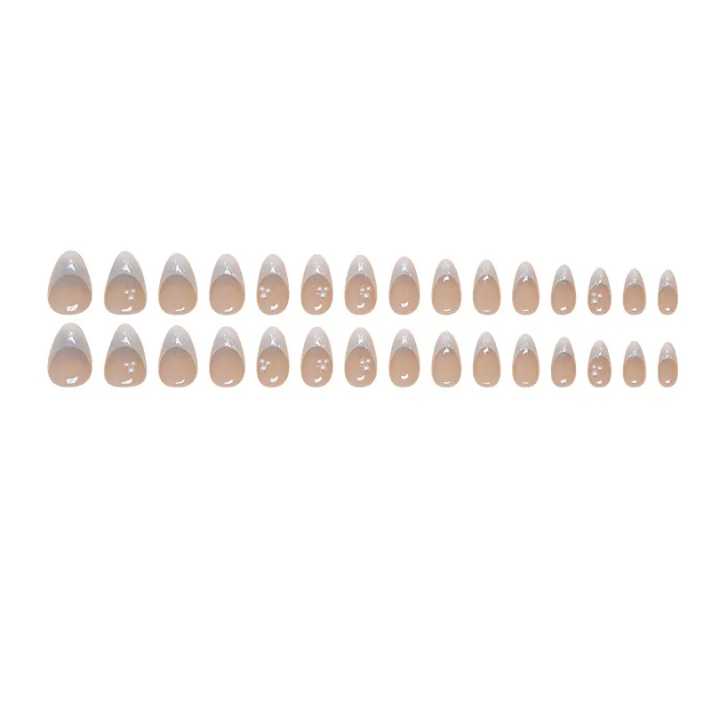 Churchf Churchf Nail Patch Can Be Removed Nail Stereo Sea Wear Armour Pearl Beauty Armour Piece Fairy Gas Drill Style 24 Pieces