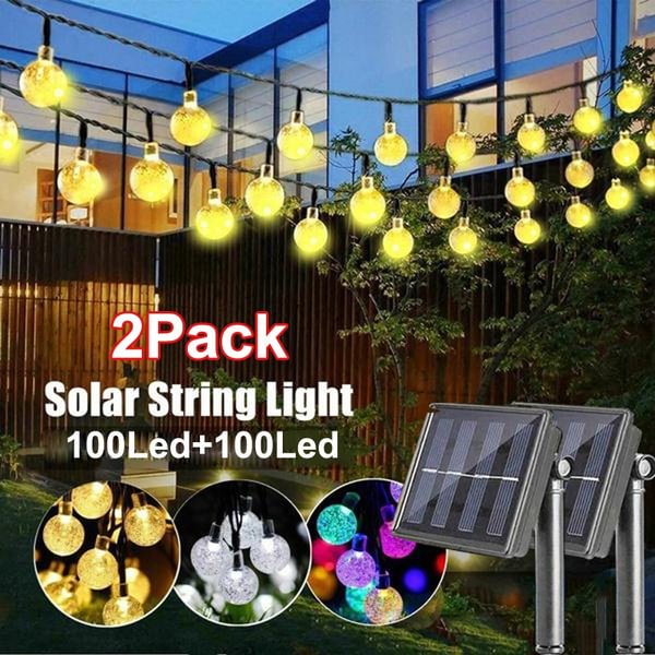 10/20/30/40/50/80/100LED Crystal Ball Solar Light Outdoor IP65 Waterproof String Fairy Lamps Solar/Battery Garden Garlands Christmas Garden,Yard,Home,Party,Wedding Decoration(1/2Pack) - Shop Trendy Women's Fashion | TeeYours
