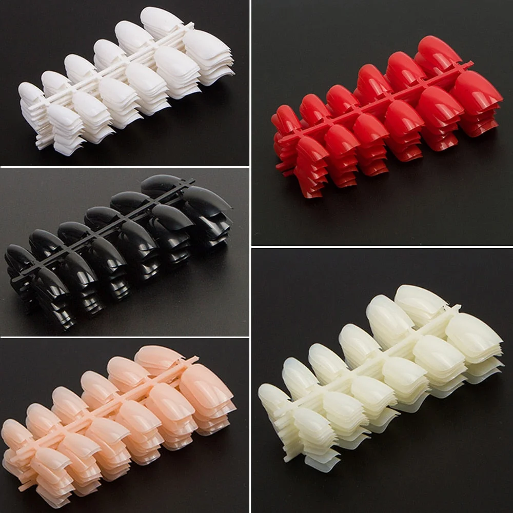 600pcs/pack Full Cover Acrylic Nail Tips Square Shape False Nail Tips 10 Sizes Short Faux Ongles Fake Nails For Nail Art Designs-Nail Inspo