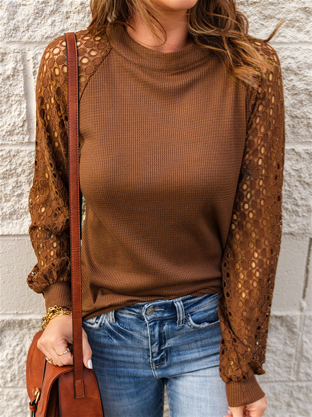 Women Long Sleeve V-neck Graphic Floral Printed Top