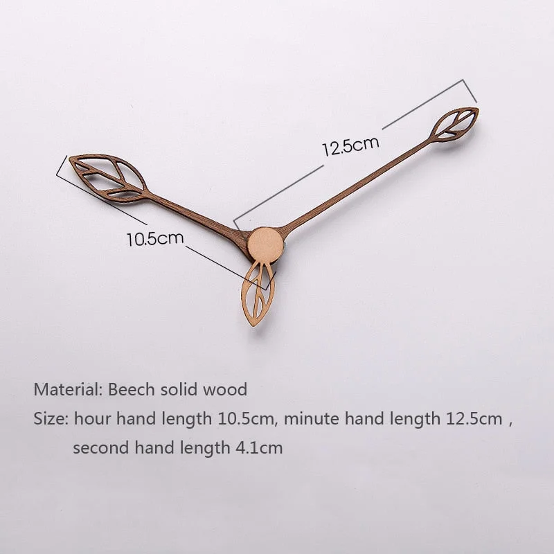 Solid Wood DIY Wall Clock Hands Repair Parts Tools Home Decor Walnut Wood Quartz Clock Pointers Suitable for 12 14 inch Clocks