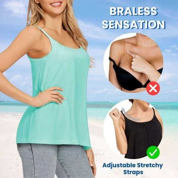 CamiBreeze &ndash; Loose-Fit Built-In Bra Camisole