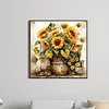 30x30cm Sonnenblume 5d DIY Vollbohrer Runde Diamantmalerei Kit Haus Wanddekoration