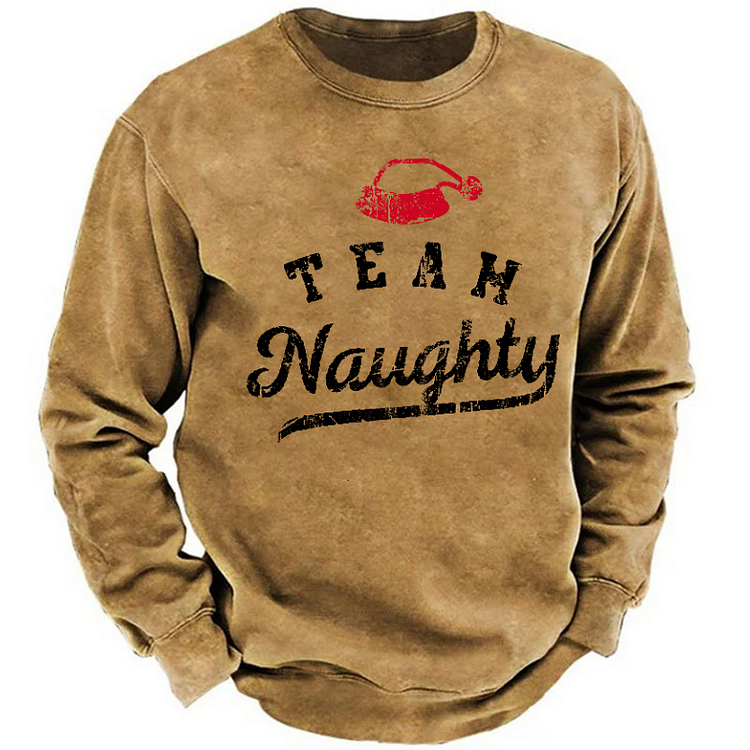 Team Naughty Funny Christmas Sweatshirt