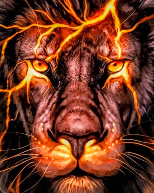 

Powerful Lion – Paint By Numbers - 40*50CM, 501 Original