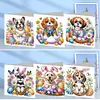 uk.everydayedeals 6Pcs DIY Diamond Painting Greeting Card - Easter Dogs