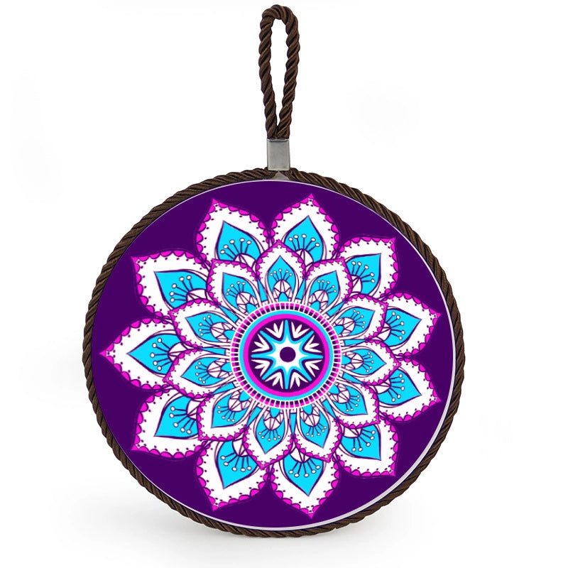 Factory Supply Thermal Transfer Printing 17cm Mandala Ceramic Heat Insulation Pot Mat Home Pot Mat European Style