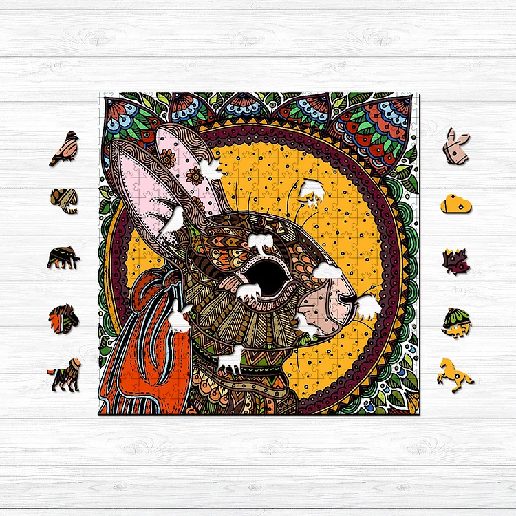 Ericpuzzle™ Ericpuzzle™Easter Bunny Wooden Jigsaw Puzzle