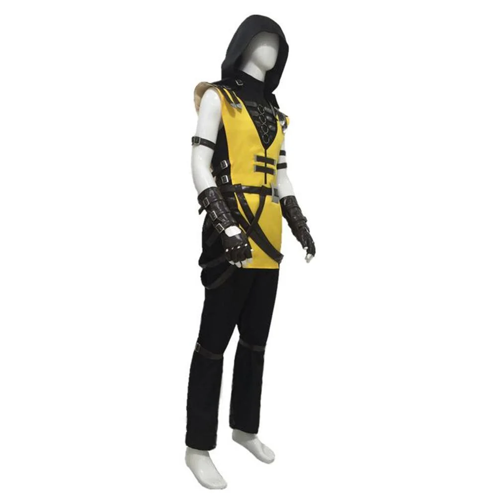 Best Game Mortal Kombat 11 Scorpion Hanzo Hasashi Cosplay Costume Male 0447