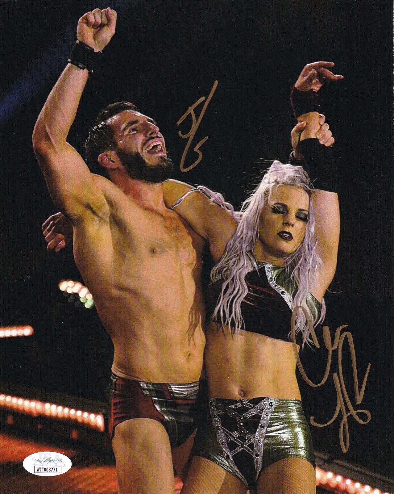 Johnny Gargano Candice LeRae Dual Signed Autographed Auto 8x10 NXT The Way JSA