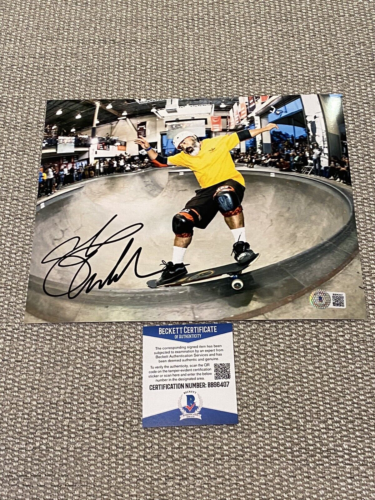 BECKETT COA STEVE CABALLERO Signed Autographed 8x10 Photo Poster painting Skateboard Skate