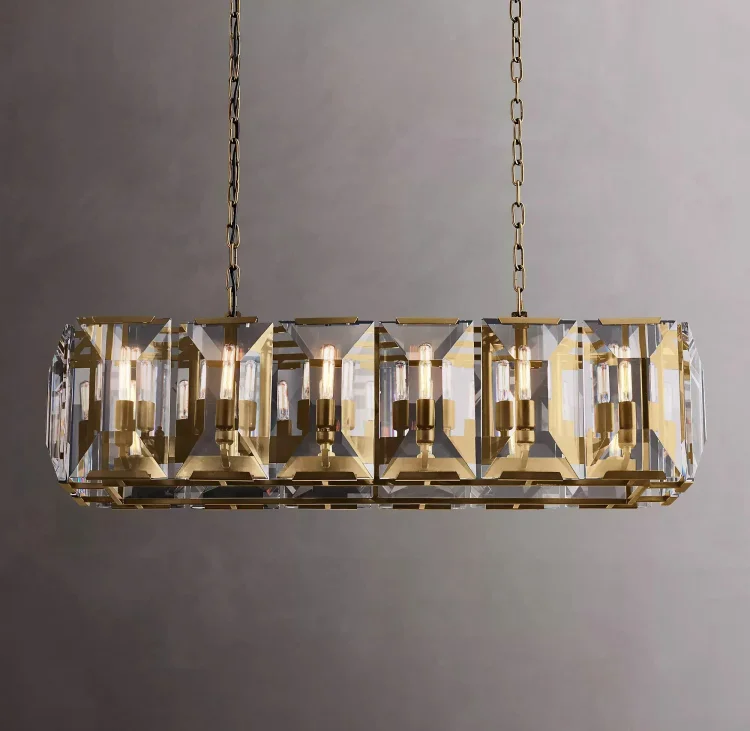 Harlown Crystal Round Chandelier 42" Vjlight