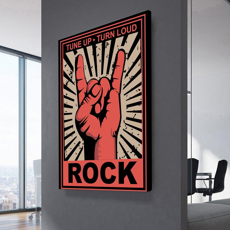 Tune Up · Turn Loud，Let's Rock Canvas Wall Art