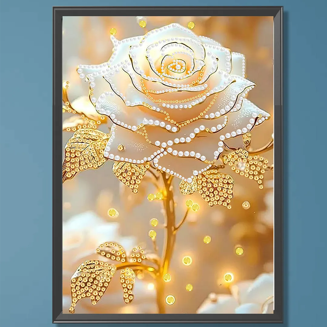 Pearl Painting Kit for Adults Gilded Rose 11.81x15.75in